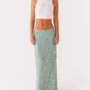 Women Y2K Sequin Long Skirt Sparkle Rhinestone Floral Maxi Skirt High Waist Glitter Midi Skirt Going Out