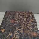 Dark Brown Washable Area Rug for Living Room - 6x9 Oriental Area Rug for Dining Room Under Table, Low Pile Non-Slip Floor Carpet for Bedroom - Vintage Botanical Floral Design & Stain Resistance