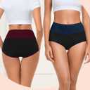 High Waisted Underwear Womens Cotton Soft Breathable Briefs Ladies Panties Multipack (Regular & Plus Size) (M)
