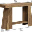 Tohomeor 47.24" Farmhouse Entryway Console Table, Narrow Sofa Table Behind Couch, Wooden Rectangular Entry Table with Storage Shelves for Entrance, Hallway, Living Room, Foyer, 11.81"D x 47.2"W x 29.5"H