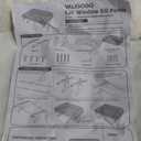 Cloud-Soft Cat Window Sill Perch with Zipper Designed Cushioned Bed, Supportive Cat Window Seat with Premium Solid Wood & Sturdy Metal Frame, Pet Hammock Bed for Large Cats (Large, 24.4''x15'', White)