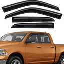 Rain Guards Fit for Dodge Ram 1500 Crew Cab 2009-2018 Black 4 PCS