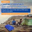 GHOSOONE 400 L/100 Gal Water Bladder Tank, Foldable Portable Water Storage Container, Emergency Water Bag for RV, Truck Bed, Fire Prevention, Drought Resistance, Blue