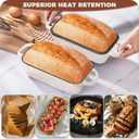 Cast Iron Bread Loaf Pan with Lid, Loaf Pans for Baking Bread 9x5, Enameled Bread Pans for Homemade Bread, Sourdough, Set of 2 (Cream White)