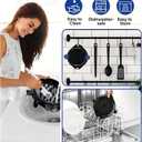 Chicken Shredder Tool Twist Meat Shredder Large-Meat Masher for Chicken Breast Ground Beef Pork with Up-grated Stainless Steel Spikes Kitchen Gadgets Essentials (Blue&Black)