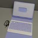 LAMA Keyboard Case for iPad 9.7 inch 2018 (6th Gen)/ 2017 (5th Gen)/ 2016 iPad Pro/ Air 2/ 1, Thin - Detachable - Wireless Keyboard Cover with Pencil Holder for iPad 9.7 inch, Auto Sleep/ Wake, Purple