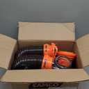 Camco RhinoFLEX 15-Ft RV Sewer Hose Kit - Features Clear Elbow Fitting w/Removable 4-in-1 Adapter - Connects to 3 Slip or 3/3.5/4 NPT Threaded Sewer Connection (39770)