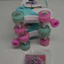 SULIFEEL Rainbow Unicorn 4 Size Adjustable Light up Roller Skates for Girls Boys for Kids (Small - Little Kid)