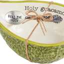 Mud Pie Fiesta Dip Bowl Set, Avocado, 5" X 6" | Spoon 3 1/2"