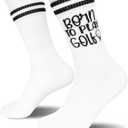 Novelty Socks for Golf Lovers, Golfers Men & Women - Born To Play Golf - Gifts for Birthday, Christmas, Father's Day, Mother's Day, etc.(112)