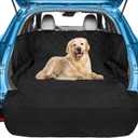 Veckle SUV Cargo Liner for Dogs, Water Resistant Trunk Cover with Side Flaps, Compact to Mid-Size Fit Cargo Area Protector with Bumper Flap for Smaller SUVs, Black