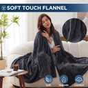 Westinghouse Electric Blanket Full Size, Super Cozy Soft Flannel 80"" x 84"" Heated Blanket with 10 Fast Heating Levels & 1-12 Auto-Off, Machine Washable, ETL&FCC Certification, Charcoal