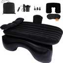 Onirii Inflatable Car Air Mattress Back Seat Bed with Air Pump,55 "x 35" Portable Thickened Car Travel Camping Sleeping Air Mattress Blow Up Bed for Car Universal SUV (Black)