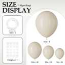 2 x DECOCKRAT 130PCS SandWhite Balloons, Latex Balloon Different Sizes 18/12/10/5 Inch, Helium Balloons with Ribbon, Party Balloon Set for Birthday Wedding Graduation Anniversary Baby Shower Decoration