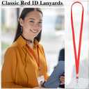 Epakh 200 Pcs Lanyards for ID Name Badge Holder Neck Lanyard Flat with Clips Neck Straps for Office School Nurse