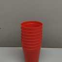 Yungyan 16oz Stadium Cups Reusable Plastic Cups Blank Drink Tumblers for Parties, Events, DIY Projects,4.5 x 3.54 x 2.72 Inch (Red)