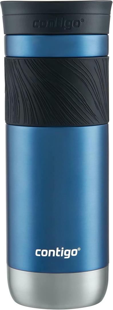 Contigo Byron VacuumInsulated Stainless Steel Travel Mug, 20oz  LeakProof Lid, BPAFree, Blue Corn  Perfect Reusable Cup for Coffee or Water; hot and cold beverage holder
