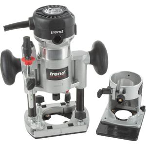 Trend T1 Dual-Base Trim & Plunge Router, 1/4 Inch Collet, 5.5A, 120V, Compact Precision Cutting Woodworking Power Tool, U*T1EPS