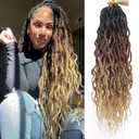 8Packs Faux Locs Crochet Hair 24Inch Crochet Locs, Soft Locs With Curly Ends Boho Faux Locs Crochet Braids(OT30/27, 6 Pack of 12))