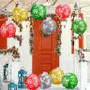 10 PCS Outdoor Christmas Decorations, 9 Inch Giant Inflatable Snowflake Christmas Ornaments Ball/Orbs, Large Holiday Ornaments Decor for Front Door Yard for New Year Festive4 Color