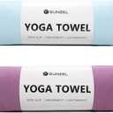 Eunzel Hot Yoga Towel Non-Slip Yoga Mat Towel Ultra-Absorbent Microfiber Towel for Hot Yoga, PilatesBikram and Workout 26.5"x 72" (Z-blue& Purple (2 Pack )
