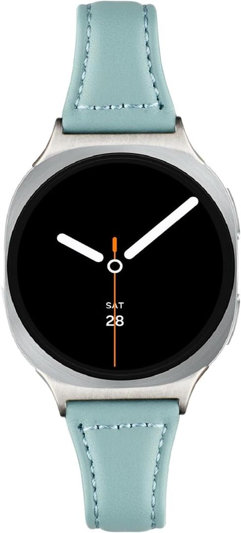 Slim Leather Bands Compatible with Samsung Galaxy Watch 8 40mm/44mm Classic 46mm Straps Wristbands Women