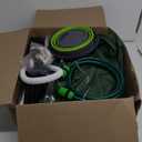 PYY Rain Water Collection Barrel - 100 Gallon Green Water Storage Tank with Spigots, Hose and Portable Bucket, Large Plastic Collapsible Rain Catcher Catchment System to Collect Rainwater from Gutter