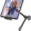 woleyi Drill Base Tablet Mount for Truck - [Metal Long Arm] Heavy Duty Truck Tablet Holder Dashboard Car Mount for Commercial Vehicles, Semi Trucks, for 4.7-13" iPad Pro, Air, Mini, Galaxy Tab, Z Fold