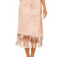 PRETTYGARDEN Women's Metallic Midi Party Skirt Casual High Waisted Fringe Shiny Y2K Long Pencil Skirts Fall Clothes (Gold,14)