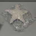 11.8'' Light-up Christmas Tree Topper Star, 20 Warm White LED Lights with Sparkling Yarn, Xmas Tree Top Decoration (Multicolored)