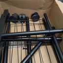 Sakugi Clothes Rack - Clothing Rack with Storage Mesh Shelf & Casters, Heavy-Duty Metal Clothing Rack for Hanging Clothes, Dresses, Coats, Large Load Capacity, Easy Assembly, Black, 28.0"x16.9"x59.0"