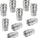 S-775 1/4" FNPT A Style Air Fittings, Compatible with Milton A Style Plugs, Pack of 10