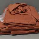 Bedsure Cotton Duvet Cover King - 100% Cotton Waffle Weave Burnt Orange Duvet Cover King Size, GentleSoft™ and Breathable Bedding Set for All Season, 3 Pieces, 104"x90"
