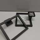 2 Pack Matte Black Towel Ring, Stainless Steel Hand Towel Holder, Modern Square Wall Mounted Bathroom Rack Hangers