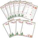 2 x 20Pcs Christmas Secret Santa Questionnaire Set, 8"x10" Double-sided Xmas Gift Exchange Wish List Fill In The Blank Cards For Kids, Adults, Christmas Family Office Party Activities Supplies - A01