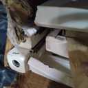 VEVOR Rolling Library Book Cart, 330 lbs Capacity, 38.2 x 20.3 x 48.2-Inch Library Cart, Double Sided W-Shaped Shelves with 3-Inch Lockable Wheels, Book Truck for Home Shelves Office and School, White