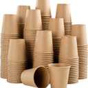 Lamosi 600 Pack 3 OZ Kraft Paper Cups, Disposable Bathroom Cups, Small Mouthwash Cup, Hot/Cold Beverage Cup for Home, Kitchen, Stores