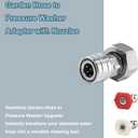Garden Hose to High Pressure Washer Attachment, Turn Water Hose into Power Washer Adapter 3/4 Female GHT to 1/4 Quick Connect, with 2 Nozzles Tips, Orifice 4.0