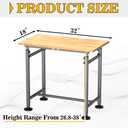 Ultrawall Workbench for Garage, 32"x18" Adjustable Height Work Table, Heavy Duty Rubber Wood Workstation for Workshop, Office, Home