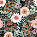 Sevalo Floral Peel and Stick Wallpaper Boho Flower Contact Paper for Cabinets and Drawers Botanical Large Floral Wall Paper Self-Adhesive Removable Wallpaper Bedroom Colorful Decor 17.3inW 197inL