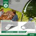 Sun Shade Sail Triangle 6'x6'x6' Shade Canopy UV Resistant Outdoor Patio Cover for Pergola Backyard Deck Garden Porch Shades, Grey