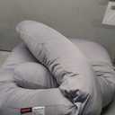 Momcozy Pregnancy Pillow with Cooling Cover, Dreamlign U Pro Maternity Pillow with Adjustable Leg Pillow  Support for Back, HIPS, Belly, Legs for Pregnant Women, 5072 Inch Full Body Pillow, Grey