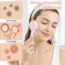 2 x 4 Pcs Silicone Face Brush with 2 Manual Face Scrub Brush, Facial Brushes for Cleaning, Exfoliating, and Skincare Routine