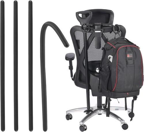 4 Pcs Flexible Walking Stick Stand for Table - Cane Holder with Fixation Grabber Hook Attachments for Walker, Rollator, Mobility Scooter, Wheelchair - Accessory to Hang & Hold Items Within Reach