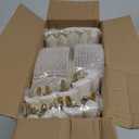 Nervure 350PCS Ivory Plastic Plates - Ivory Gold Plastic Dinnerware Sets for 50 Guests - 100 Gold Disposable Plates, 50 Pre Rolled Silverware Sets, 50 Cups Perfect for Wedding & Thanksgiving