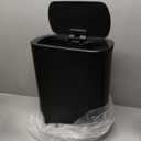 TIPGO 5 Gallon Motion Senor Bathroom Trash Can with Lid, Automatic Garbage Can Touchless, Smart Plastic Waste Basket for Narrow Spaces, Bathroom, Office, Bedroom, Living Room (Black)