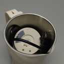 Stariver Portable Travel Kettle, 600ML Small Electric Kettle with Foldable Handle, Food Grade Stainless Steel Collapsible Water Boiler with Dual Modes, Compact Portable Kettle for RV, Camping, Beige