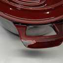 La Cuisine Enameled Cast Iron Dutch Oven Casserole Dish Pot with Lid, 5 QT 10.3 /26cm Dia. Internal Matt Black Enamel Coating Gold-Plated SS Lid Handle Oven Safe up to 500 F, Cranberry