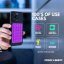 2 x Suction Phone Case Mount, Sillicon Adhesive Phone Accessory for iPhone and Android, Hands-Free Fidget Toy Mirror Shower Phone Holder, Tiktok Videos and Selfies (Mint)