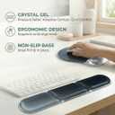 icolor Crystals Gel Mouse Pad Keyboard Wrist Rest Set, Ergonomic Keyboard & Mousepads Wrist Support, Non Slip Gel Keyboards Wrist Rest Desk Pad for Computer Laptop Gaming Office Gift (Black)